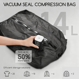 กระเป๋าเดินทางสูญญากาศ TPU แบบ14L พร้อมปั๊มแบบชาร์จไฟได้สำหรับเดินทางสุญญากาศกันความชื้นกันน้ำมีซิป - Product Image 2