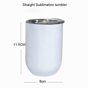 USA Warehouse 12oz Vintage Skinny Straight Sublimation Blanks Wine White Tumbler <b>Eco</b>-Friendly Stainless Steel 6-12 - Product Image 4