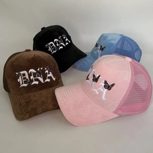 Fashion Winter Corduroy <b>Waterproof</b> Embroidery High Quality Customized Velvet <b>Cap</b> Trucker Hat Baseball <b>Caps</b> with Fruit Pattern - Product Image 2