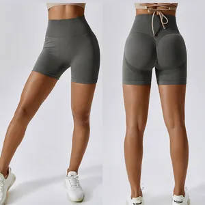 Calça esportiva sem costura push up para ioga, conjunto de roupas curtas para academia e academia, roupa esportiva fitness para mulheres, ideal para treino