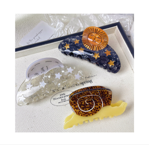 Nuovo arrivo acetato di cellulosa graffette per capelli 9cm forma di lumaca di <span class=keywords><strong>sole</strong></span> accessori per capelli unici per le donne - Product Image 1
