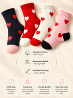 Chaussettes de sport pour filles, motif cœurs rétro, pour la course à pied et les activités de plein air