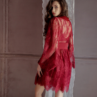 Nouveauté Mode : Ensemble de Nuit et Robe de Chambre en Gaze, Maille et Dentelle avec Coussinets de Poitrine pour Femmes (Vente en Gros) P4058