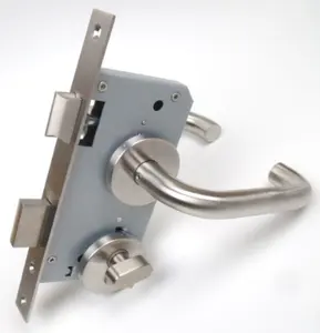 DIN18251 /EN12209 Set Kunci Sash Tanggam API Standar Eropa SS304 CE Tanggam dengan Pegangan untuk Casing Kunci Mortise Pintu Logam Kayu