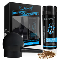ELAIMEI – Poudre de fibres capillaires densifiantes en spray pour traitement de la perte de cheveux, avec applicateur, marque privée