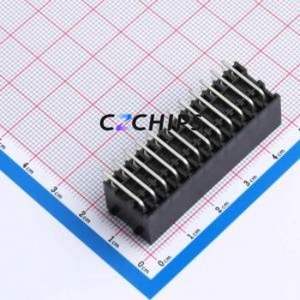 DB2ERHBG-3.81-2*12P-BK Plug-in Terminal Block Bent Lead Through Hole,P=3.81mm Board-to-Board / Socket - Closed Snap Fixing 2x12P - Product Image 2