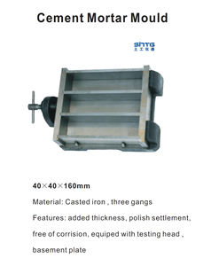 Moule à mortier de ciment, à trois canaux, en laboratoire, appareil de test débutant, moule en cube de Test en béton, Instrument à mortier - Product Image 2