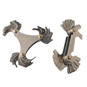 Calibrador de Contornos de Acero Micromesh de 60 Grados, Herramienta de Medición de Roscas Métrica e Imperial de Precisión Estándar - Product Image 1