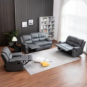 Ev mobilyaları oturma odası 1.2.3 koltuk takımları manuel recliner kanepe
