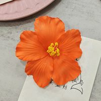 En gros, accessoires de tête de mariée en mousse Hawaï pour fêtes, fleurs en tissu hibiscus tropicales pour fêtes, pinces à cheveux pour fleurs artificielles DIY