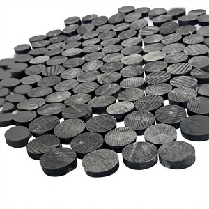 Boutons en corne de buffle naturelle écologiques personnalisés pour accessoires vestimentaires, motif carré, 4 trous, dos plat, perles en jet, vente en gros - Product Image 1