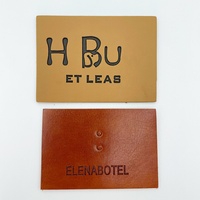 Étiquette de vêtement en cuir PU à transfert thermique, forme rectangulaire, logo personnalisé en relief pour vêtements, chaussures et accessoires de sacs
