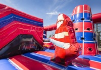 Maison gonflable de rebond de pompiers, château sautant gonflable combiné pour des enfants