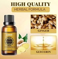 Vente en gros 100 Gingembre naturel 30ml Drainage du ventre Huile essentielle de gingembre Huile de massage