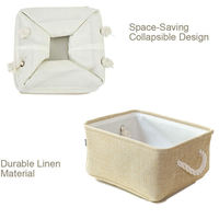 Citylife tissu Cube toile pliable boîtes de rangement panier tissu pliable tissu bac organisateur stockage pour blanchisserie jouets