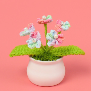 Mini adornos <span class=keywords><strong>de</strong></span> flores artificiales en maceta <span class=keywords><strong>de</strong></span> Asters <span class=keywords><strong>de</strong></span> color degradado hechos a mano para Año Nuevo y Navidad - Product Image 3