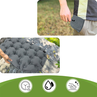 Matelas pneumatique pliable portable en nylon imperméable épaissi pour le camping
