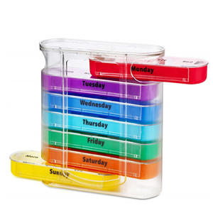 Free Weekly Pill Organizer Medicine Organizer Box 28 Compartments Daily Pill Case Four Time Daily Pillbox