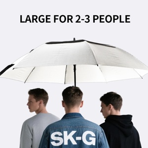 Hot Sale Custom Golf <b>Umbrella</b> Business Gift Logo Print <b>Windproof</b> Waterproof Auto Open Black Fiberglass Frame Advertising Rain - Product Image 3