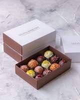 Boîte Cadeau Personnalisée de Luxe pour Chocolats et Pralines avec Marquage à Chaud, Fermeture Magnétique, Écologique, Biodégradable et en Papier Recyclable