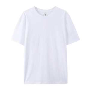 180gsm haute qualité plaine hommes T-Shirt personnalisé sérigraphie numérique Logo marque coton T-Shirt en gros blanc T-Shirt - Product Image 6