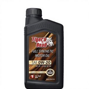 Lubricante Automotriz Sintético Completo Tiger's Head, Aceite de Motor SAE 0W-20, Paquete de 6, 1 Cuarto de Galón - Product Image 1