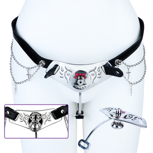 Cage de chasteté inversée de style gothique avec sangle réglable et verrous, pour jeu de domination féminine, vente en gros - Product Image 1