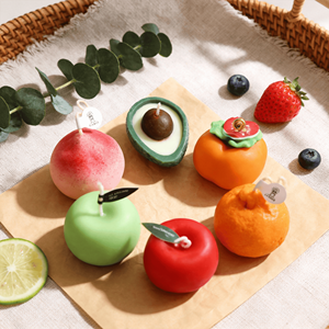 Velas Aromáticas de Cera de Soya <span class=keywords><strong>con</strong></span> Aroma a Naranja, Modernas, Hechas a Mano, <span class=keywords><strong>con</strong></span> Forma de Fruta Artificial, Regalos de Navidad de Color Naranja, Venta al Por Mayor - Product Image 1