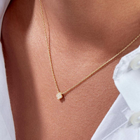 Mini collier de bijoux fins en argent sterling S925 avec turquoise et diamant, chaîne à maillons en forme de fleur à quatre feuilles, cadeaux pour femmes