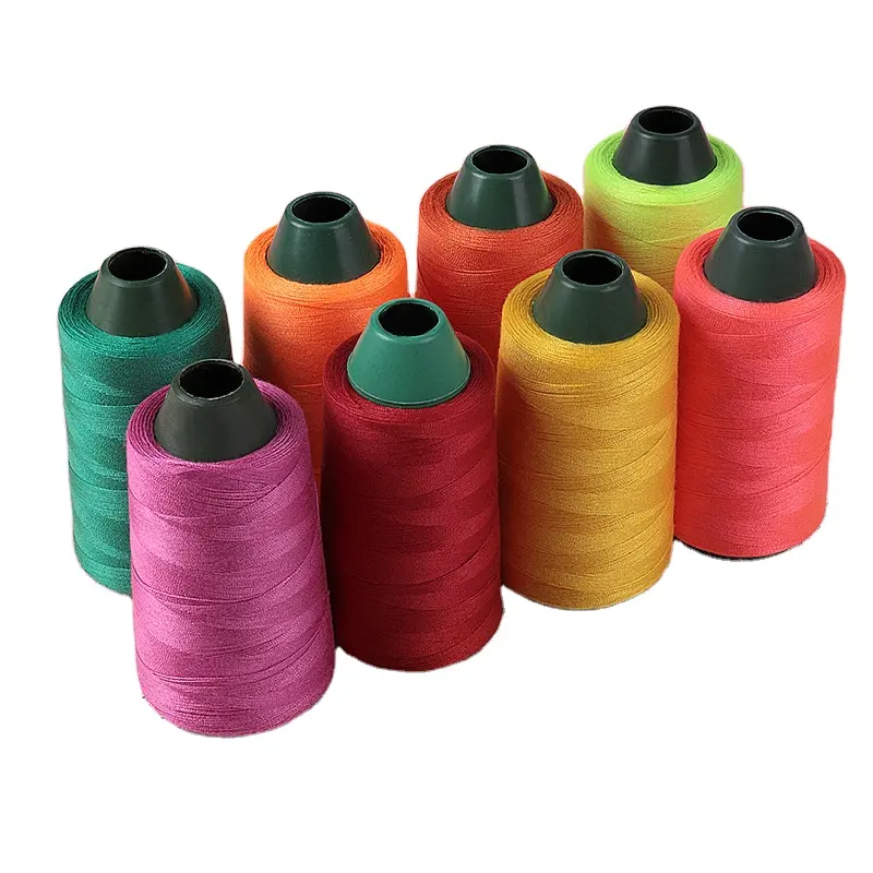 Fil à coudre en polyester de haute qualité en gros 100% filé 40s/2 5000y en stock 402 fil à coudre en polyester