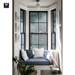 Fenêtres à guillotine noires avec vitrage trempé pour maisons, fenêtre coulissante verticale sur mesure style ferme - Product Image 3