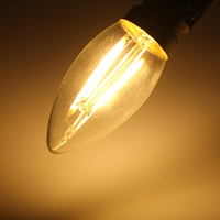 Ampoule LED B22 Base à baïonnette 2W 4W 6W Ampoule à filament Edison 220V C35 Lampe LED en forme de bougie pour éclairage de lustre en cristal