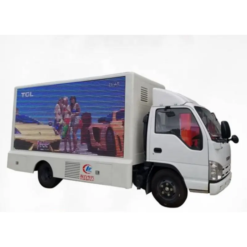 LSUZU 소형 P6 LED ADS 트럭 옥외 광고를위한 LED 빌보드 모바일 트럭