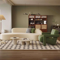 Mobilier nordique de luxe Bureau moderne Hôtel Fauteuil Velours Lounge Accent Canapé Chaise pour Salon Maison Villa