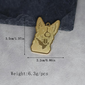 สร้อยคอสุนัขน่ารัก qiandi <span class=keywords><strong>keeshond</strong></span> เครื่องประดับการ์ตูนผู้หญิงจี้สัตว์อุปกรณ์ DIY - Product Image 4