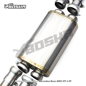 Échappement Catback sur mesure pour Mercedes-Benz AMG GT/GTS C190 4.0T 2014-2023, silencieux en titane Boska avec valve OEM - Product Image 5