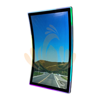 Prêt à Expédier 43 Pouces Verre Matériau Panneau Bordure Led Lumière Incurvée Écran De Jeu Bon Moniteur De Jeu Incurvé Led Moniteurs
