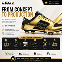 Fabricant de chaussures de football sur mesure OEM ODM, concevez vos propres chaussures de football avec logo, chaussures de football entièrement personnalisées OEM METALLIC GOLD