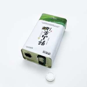 Lata Rectangular Vacía de 2.5 Litros para Aceite de Oliva, de Hojalata, con Impresión Offset para Uso Alimentario - Product Image 3