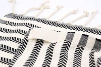 Serviettes de plage 100% coton à rayures diagonales personnalisées en gros, envoyer des serviettes turques gratuites et respirantes
