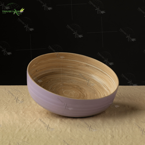 Nouvelle Arrivée Bol en Bambou Lumineux Classique Coloré Personnalisé Écologique Jetable Diamètre 20cm pour Fêtes, Maison et Cuisine - Product Image 4
