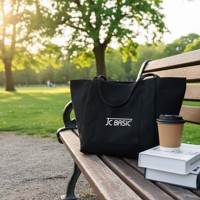 Sac fourre-tout en toile en gros avec logo personnalisé, sac de courses en coton avec soufflet latéral inférieur pour les commandes en gros de marques de détail, fourniture OEM