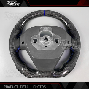 <span class=keywords><strong>Volante</strong></span> de fibra de carbono personalizado para <span class=keywords><strong>Ford</strong></span> <span class=keywords><strong>Fiesta</strong></span> 2009-2017 Focus RS MK7 Figo Ka Ecosport B-MAX ST Tourneo Transit compatible con LED - Product Image 5