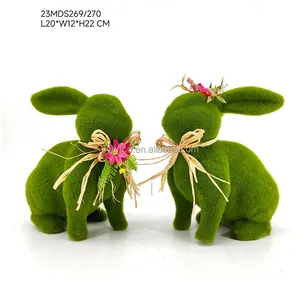 SYART Spring Easter New Cute Small Green Rabbit Decoration Bunny Decor For Table Decoration