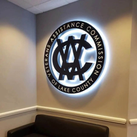 Enseigne Lumineuse LED 3D en Métal, Personnalisée avec Logo d'Entreprise, Vente en Gros Directe Usine, pour Publicité