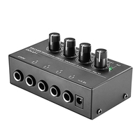 Headphone Amplifier 4 saluran Mini, Headphone Stereo Audio ultra-kompak
