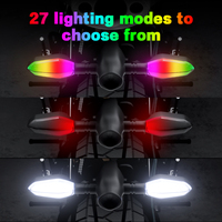 Feux de clignotants de moto, lumière LED dynamique RGB, étanche, frein jaune clignotant, avertissement, vente en gros de feux de moto électriques