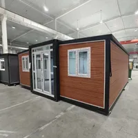 Maison préfabriquée en conteneur plat, bâtiment modulaire moderne pour camp de travailleurs sur chantier