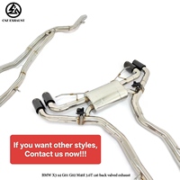 CSZ avec logo, embouts quadruples pour BMW X3 X4 G01 G02 M40i B58 3.0T, silencieux arrière à soupapes en acier inoxydable SS304, accessoires de voiture, échappement Valvetronic