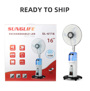 Máy Tạo Độ Ẩm Làm Mát AC/DC Có Thể Sạc Lại Quạt Đứng Phun Sương Quạt Sạc Được Với Sương Mù Nước - Product Image 3